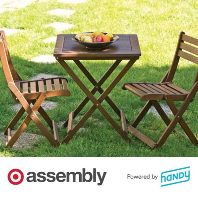 Folding Table & Chair Assembly powered by Handy