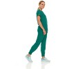 Hey Collection Womens Stretch V-Neck Jogger Scrubs Set, Medical Nursing Tops with Four Pocket Pants - 3 of 4
