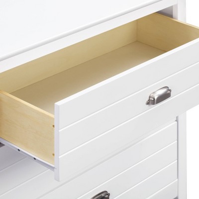 White Farmhouse Shiplap 3-Drawer Nursery Dresser