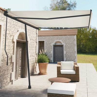 vidaXL Awning Post Set Anthracite 118.1 in.x96.5 in. Iron