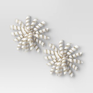 2ct Christmas Modern Warmth Premium Curl Swirl Gold/White - Wondershop™ - 1 of 3
