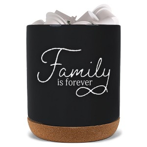 Elanze Designs Family Forever Black X-Large Cork Bottom, Kitchen Counter, Ceramic Stoneware, Coffee, Tea and Hot Chocolate, Machine Brewing, K Capsule - 1 of 1