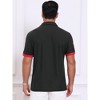INSPIRE CHIC Men's Pattern Contrast Color Short Sleeve  Pique Polo Shirt - 3 of 4