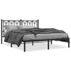vidaXL Metal Bed Frame without Mattress with Headboard Black 59.1"x78.7" - 2 of 4
