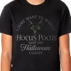 Seven Times Six Hocus Pocus Shirt Women's Binx Halloween Candy Short Sleeve Top Black - 3 of 4