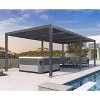 PURPLE LEAF Outdoor Louvered Pergola with Adjustable Metal Roof for Patio Pergola - 2 of 4