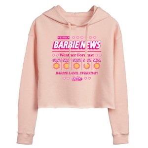 Women's - Barbie - Barbie Land New Weather Forecast Cropped Graphic Hoodie - 1 of 2