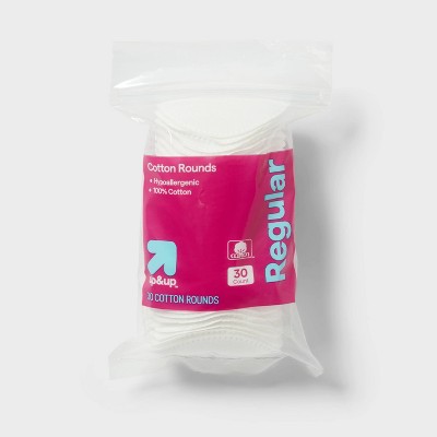 Basic Cotton Rounds Nail Polish and Makeup Remover Pads - 30ct - up &#38; up&#8482;