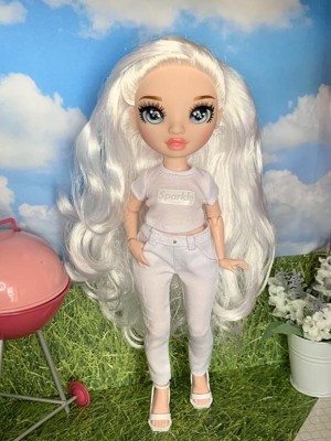 Rainbow High Color & Create Fashion DIY Doll with Washable Rainbow Markers,  Blue Eyes, Straight Hair, Bonus Top & Shoes. Color, Create, Play, Rinse