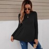 Maternity Tops Round Neck Ribbed Knit Long Sleeve Stretch Tshirt Top - 4 of 4