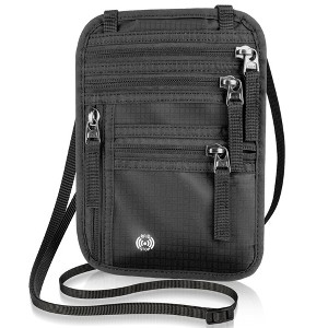 Generic Travel Neck Wallet, RFID Blocking Passport Holder, Security Passport Travel Wallet - 1 of 4