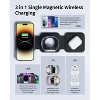 GreenEver Charging Station Magnetic for Mag-Safe Charger Wireless Charger Pad 3 in 1 Foldable for iPhone 12-15 Series Watch 2-9 Air-pods 3/2/Pro - 3 of 4