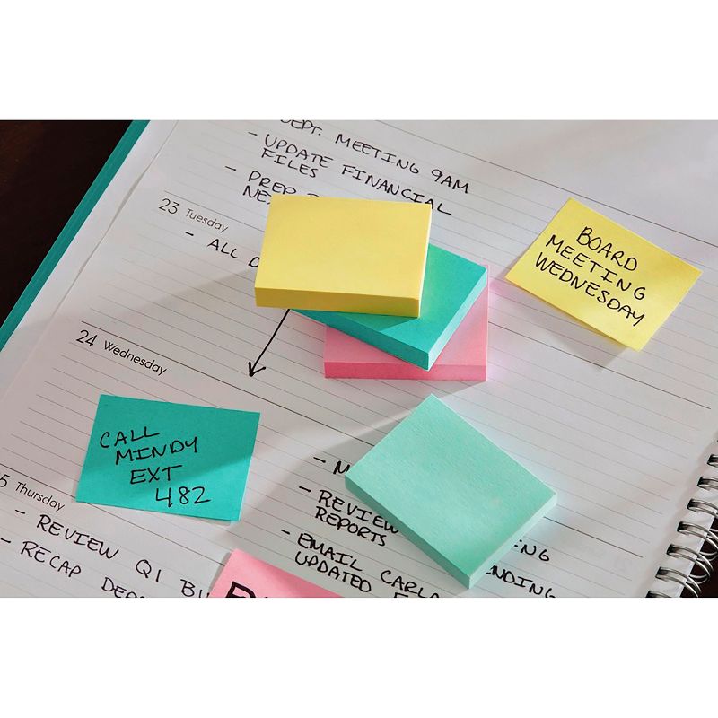 Post-it Notes, 1-1/2 x 2 Inches, Marseille Colors, 24 Pads with 100 Sheets Each, 4 of 6