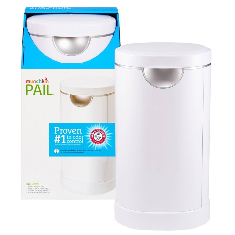 Munchkin PAIL Diaper Pail, Powered by Arm &#38; Hammer, 1 of 11