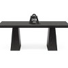 Lirago 63" Office Desk Simple Wood Desk Home Office Computer Desk Meeting Table Fits 6 People Sturdy and Durable Black - 4 of 4