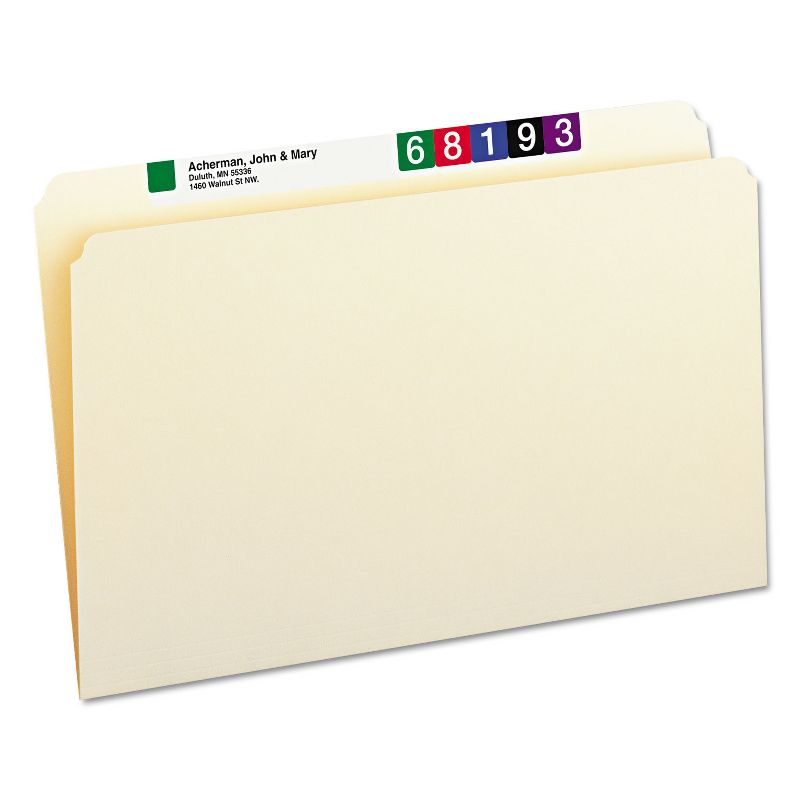 Smead File Folders Straight Cut One-Ply Top Tab Legal Manila 100/Box 15300, 1 of 9