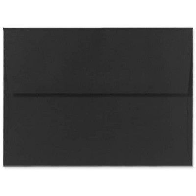LUX A7 Invitation Envelopes 5 1/4 x 7 1/4 250/Box Black Linen 4880-BLI-250
