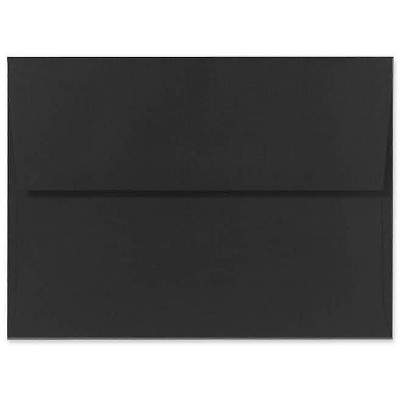 LUX A7 Invitation Envelopes 5 1/4 x 7 1/4 500/Box Black Linen 4880-BLI-500