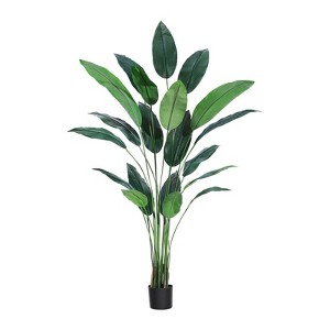 Artificial Bird of Paradise Tree Fake Palm Tree for Indoor Outdoor Modern Decor Faux Plants for Home Office Perfect Housewarming Gift - 1 of 4