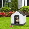 FDW 28/32/39 Inch Spacious Plastic Dog House Dog Kennel with Ventilated Roof Removable Tray - 2 of 4