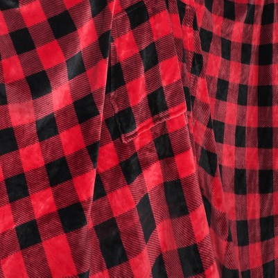 plaid red