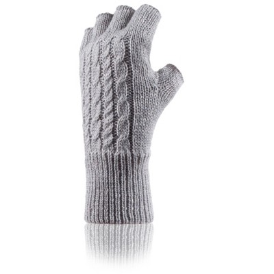 Women's Ayla Solid Cable Knit Fingerless Gloves