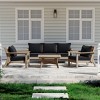 WestinTrends Avalon Outdoor 6-Piece Modular Sectional Patio Furniture Sofa Set, Weathered Wood/Black - 2 of 4