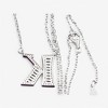 Anna-Kaci Silver Tone Initial Letter Pendant Necklace with Crystal Rhinestone Accents - 4 of 4