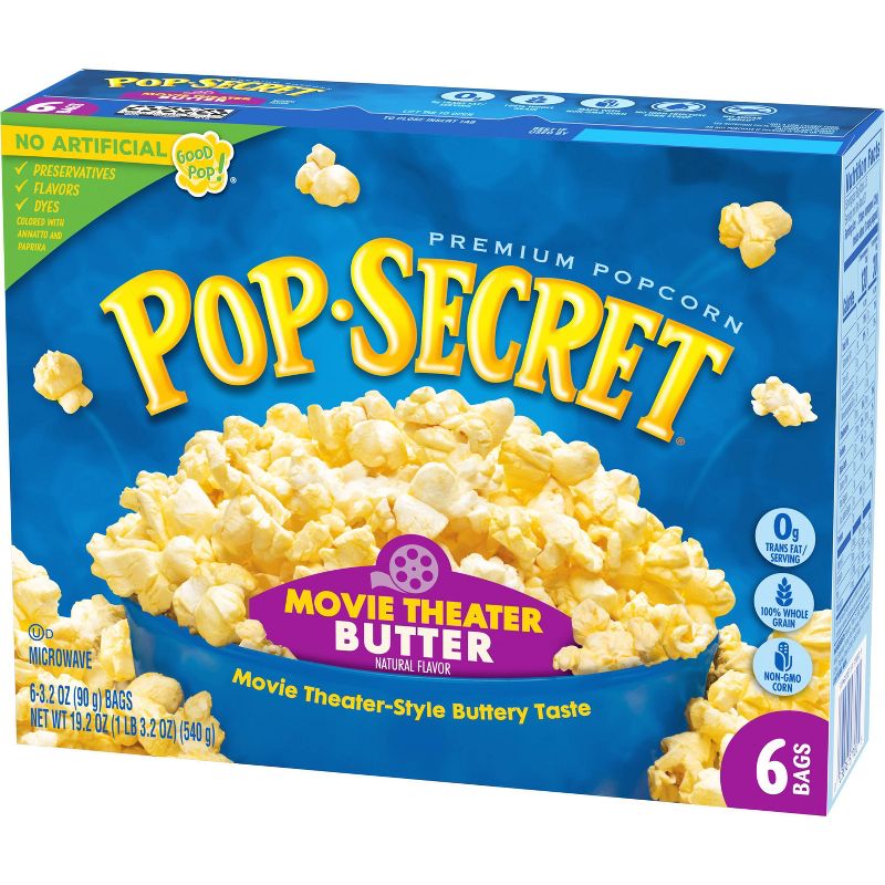 Pop Secret Microwave Popcorn Movie Theater Butter Flavor - 3.2oz/6ct, 5 of 10