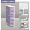 Sorbus 4 Drawers Narrow Dresser - with Steel Frame, Wood Top & Easy Pull Fabric Bins for Small Spaces, Closets, Bedroom, Bathroom & Laundry - 4 of 4