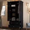FUFU&GAGA Wardrobe Closet Classic Style 2 Door with Tall Legs - 2 of 4