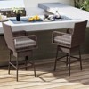 Costway 1/2/4 PCS 29" Patio 360° Swivel Bar Stool with Cross-Woven Armrests Footrest & Seat Cushion - 4 of 4