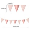 Unique Bargains Reusable Triangle Bunting Flags for Wedding Party Decorations 2 Pcs - 2 of 4