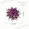 Unique Bargains Women's Rhinestone Flower Brooch Pin - 2 of 4