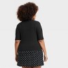Women's Elbow Sleeve Mock Turtleneck Ribbed T-Shirt - A New Day™ - 2 of 3