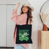 City Creek Prints Howdy Go Lucky Cowboy Hat Canvas Tote Bag - 15x16 - Black - 2 of 2