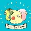 Men's Design By Humans Crazy Bird Man By SophieCorrigan T-Shirt - 2 of 3