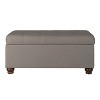 Large Tufted Storage Bench Textured Gray - HomePop: Upholstered Bedroom Ottoman with Lid - 2 of 4