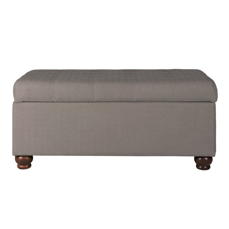 Large Tufted Storage Bench Textured Gray - HomePop, 2 of 10
