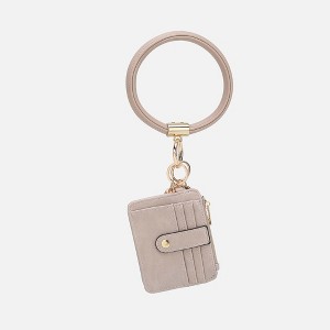 MKF Collection Jordyn Vegan Leather Bracelet Keychain with a Credit Card Holder by Mia K - 1 of 3