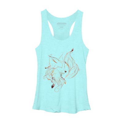 Women's Design By Humans Fox By LouJah Racerback Tank Top