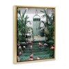 Stupell Industries Tropical Flamingo Pool Resort Floating Frame Canvas Art, Gold, 17" x 21" - 2 of 4