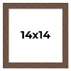 PosterPalooza | 14x14 Wide Barnwood Picture Frame, UV Acrylic, 6 Finishes - Grey, Brown, White, and Black - 2 of 4