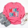 Simply Sage Market Women's Merry and Bright Abstract Long Sleeve Garment Dyed Tee - 3 of 4