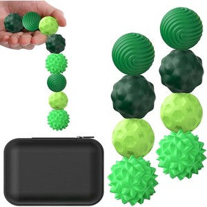 Portable Silicone Stress Balls 4-Pack, Sensory Fidget Toys for Calming, Ideal for Travel, Anxiety Relief - 1 of 4