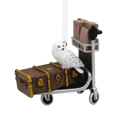 Hallmark Harry Potter Hedwig On Luggage Trolley Cart Christmas Tree Ornament Target