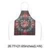 Unique Bargains Christmas Aprons Linen Red Black Green Beige 21.65"x26.77" 1Pcs - 3 of 4