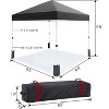 GustoWave Portable Outdoor Pop Up Canopy Tent, Waterproof and UV Protection, Black - 2 of 4