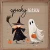 Kendrick Home Spooky Season Witch and Ghost Brown Wall Art - 2 of 4