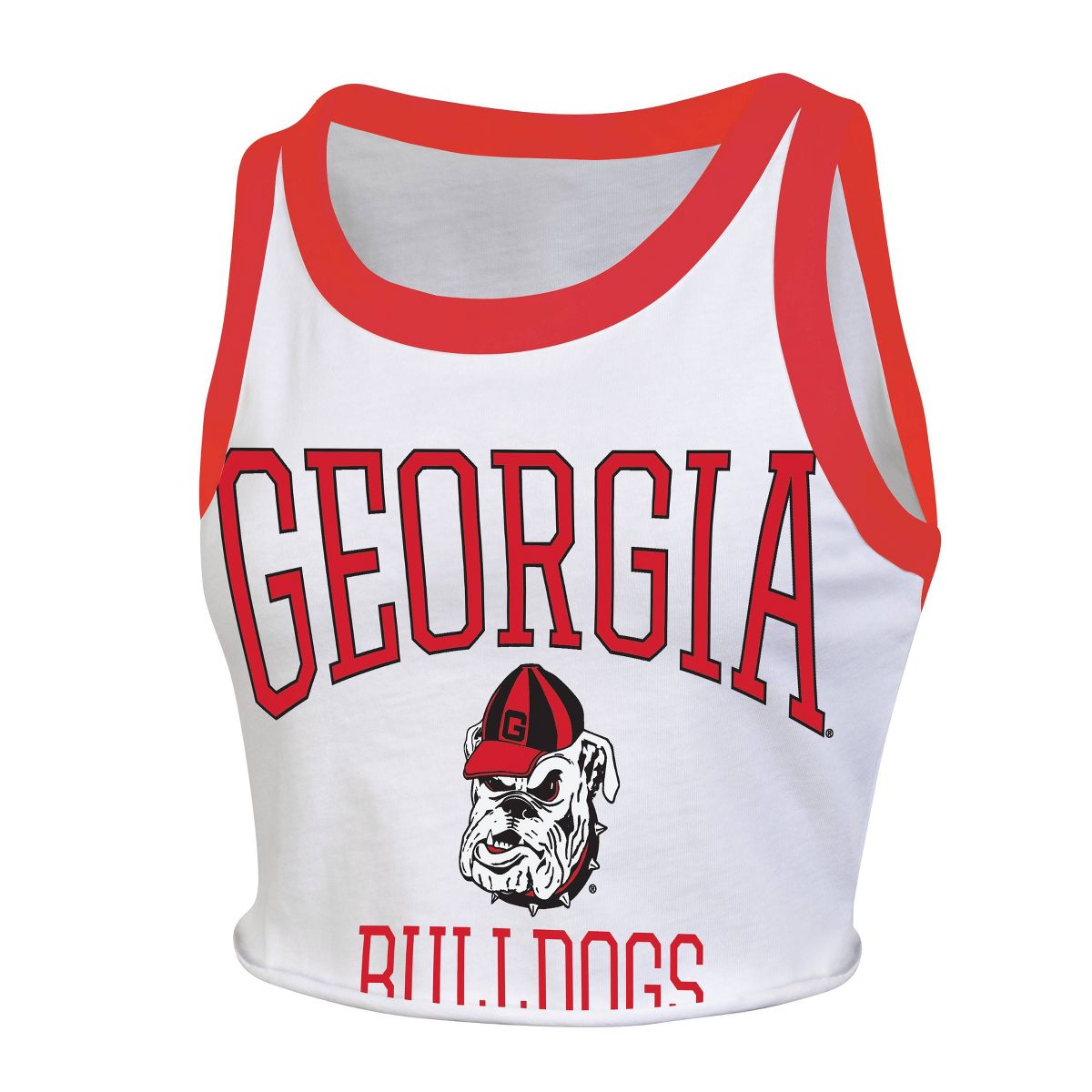 NCAA Georgia Bulldogs Women's White Tank Top
